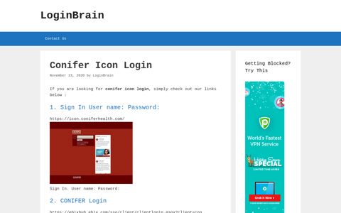 Conifer Icon Sign In User Name: Password: - LoginBrain