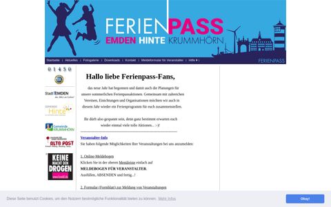 Veranstaltungen - Ferienpass Emden