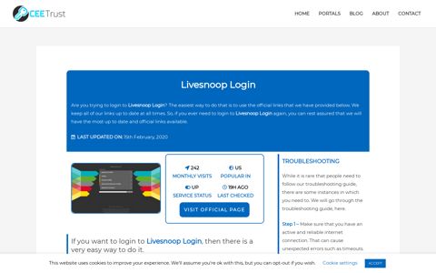 Livesnoop Login - Find Official Portal - CEE Trust