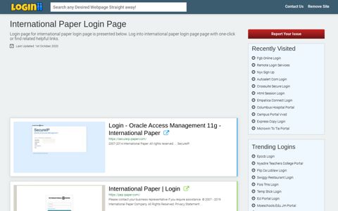 International Paper Login Page - Loginii.com