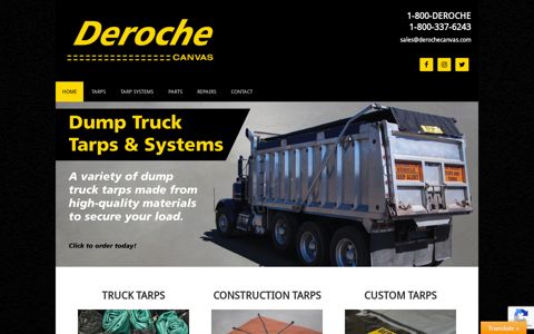 Deroche Canvas - Truck Tarps, Installation, Repairs, Systems ...