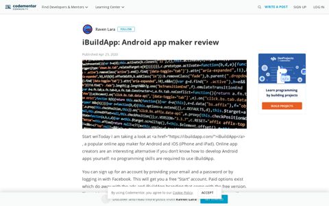 iBuildApp: Android app maker review | Codementor