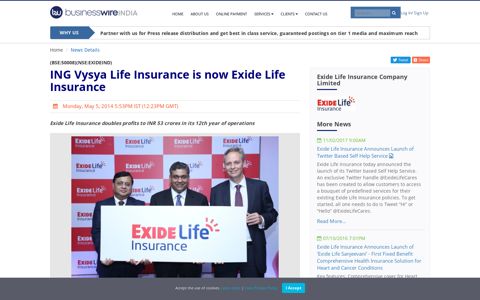 ING Vysya Life Insurance is now Exide Life Insurance