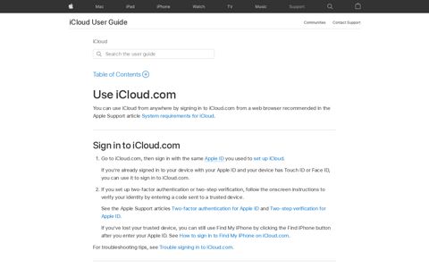 Use iCloud.com - Apple Support