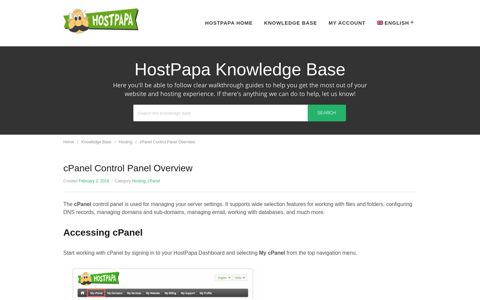 cPanel Control Panel Overview - HostPapa Knowledge Base