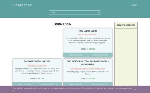 lobby login - General Information about Login - Logines.co.uk