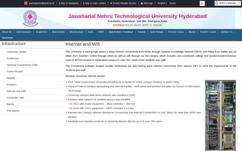 Internet and WiFi - Jawaharlal Nehru Technological University ...