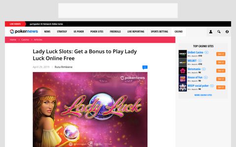 Lady Luck Slots: Get a Bonus to Play Lady Luck Online Free ...