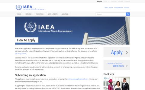 How to apply | IAEA