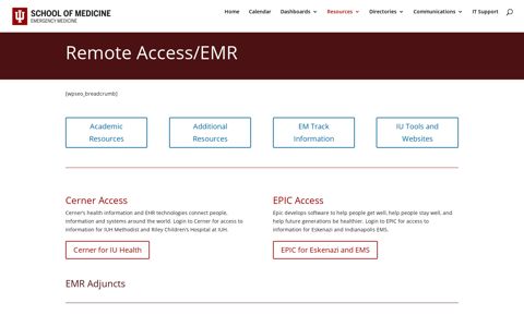 Remote Access/EMR | IU School of Medicine | Department of ...
