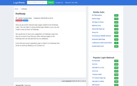Login Kwikwap or Register New Account - LoginPorts