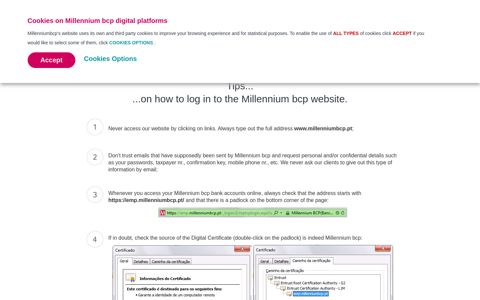 Tips on how to log in to the Millennium bcp website ...