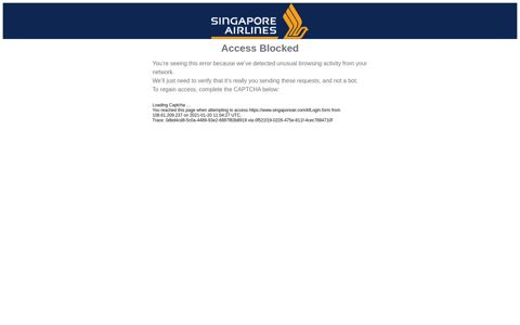 Log in to your KrisFlyer account - Singapore Airlines