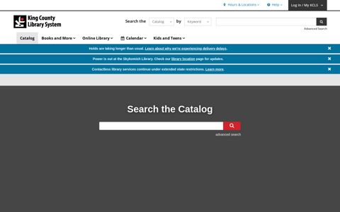 Catalog | King County Library System