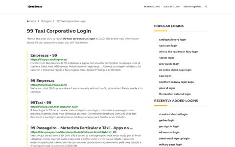 99 Taxi Corporativo Login ❤️ One Click Access - iLoveLogin