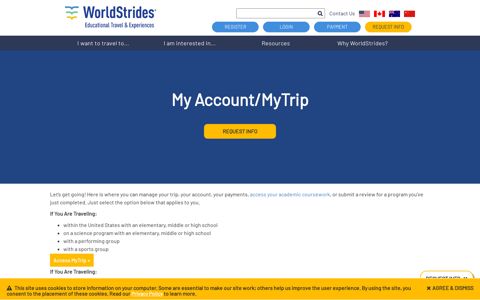 WorldStrides MyAccount & MyTrip Access