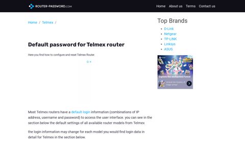 Telmex Default Password & Reset Instructions - router-password