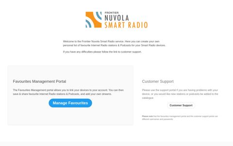 Frontier Nuvola Smart Radio