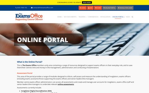 Online Portal - The Exams Office