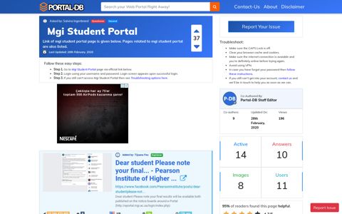 Mgi Student Portal