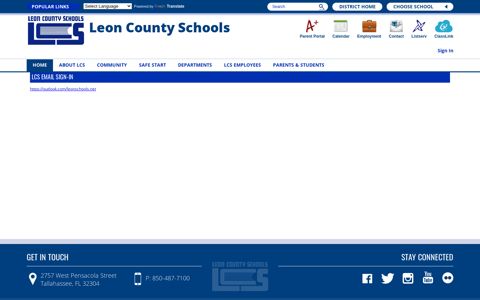 LCS Email Sign-In - Leon County Schools