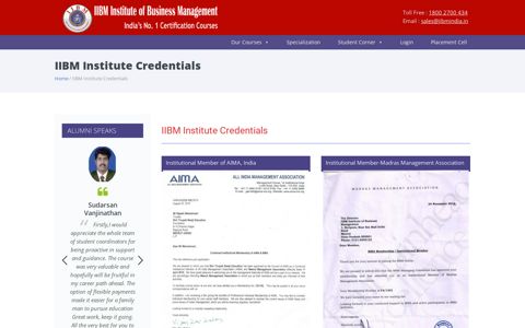 IIBM Institute Credentials | IIBM India
