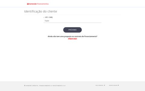 portal do cliente de financiamento Santander
