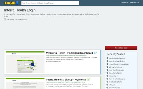 Interra Health Login - Loginii.com