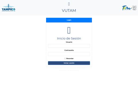 VUTAM Administrativo - Login - Tampico Digital