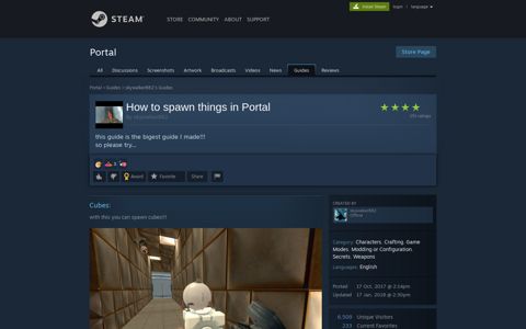 Guide :: How to spawn things in Portal - Steam Community