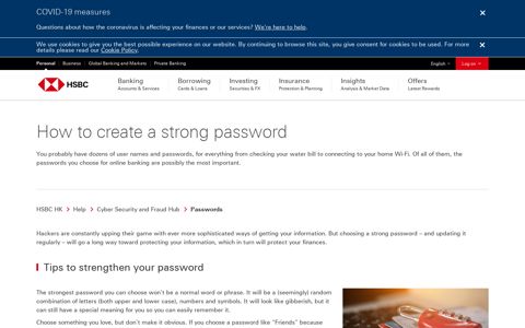 Passwords | Online and Banking Security - HSBC HK