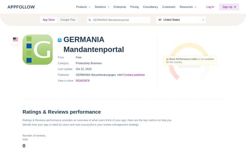 GERMANIA Mandantenportal App Store Review ASO | Revenue ...