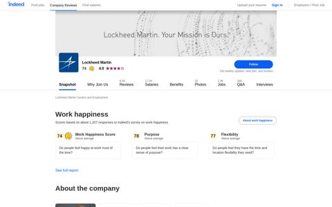 Lockheed Martin Careers and Employment | Indeed.com
