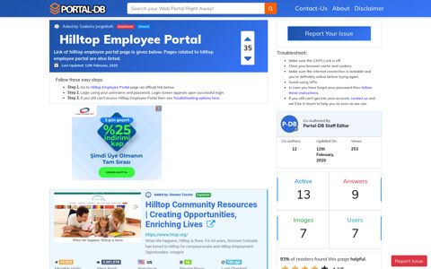Hilltop Employee Portal