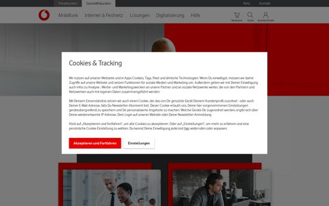 Business-Portale für Geschäftskunden - Vodafone