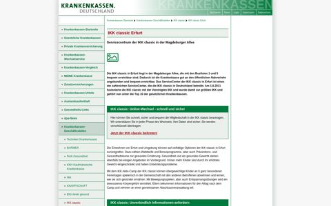 IKK classic Erfurt - Krankenkassen.de
