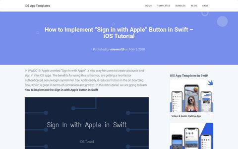 How to Implement "Sign in with Apple" Button in Swift - iOS ...
