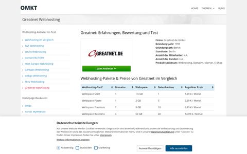 omkt.de Greatnet Webhosting - Erfahrungen, Bewertung & Test