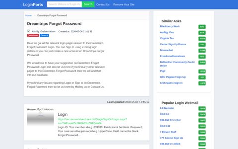 Login Dreamtrips Forgot Password or Register New Account