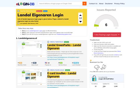 Landal Eigenaren Login - A database full of login pages from ...