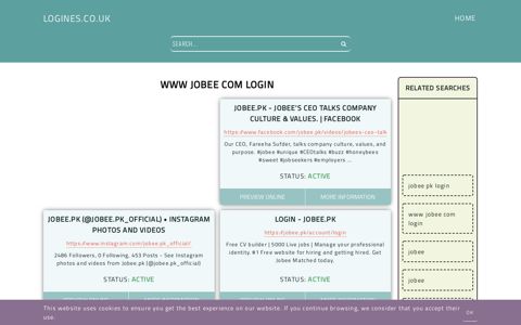 www jobee com login - General Information about Login