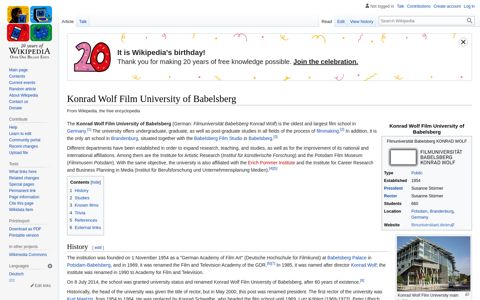 Konrad Wolf Film University of Babelsberg - Wikipedia