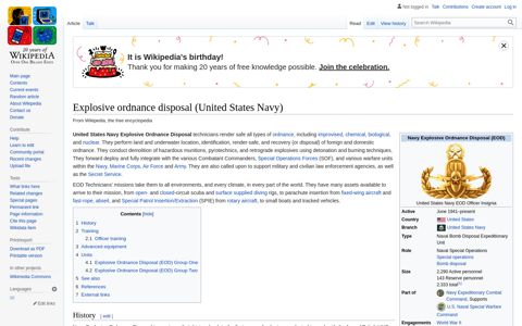 Explosive ordnance disposal (United States Navy) - Wikipedia