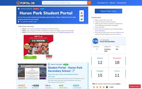 Huron Park Student Portal