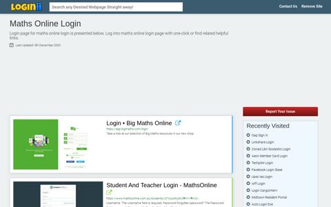 Maths Online Login - Loginii.com