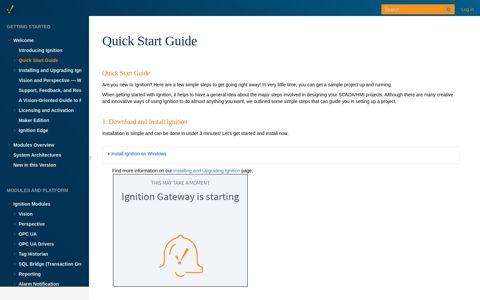Quick Start Guide - Ignition User Manual 8.0 - Ignition ...