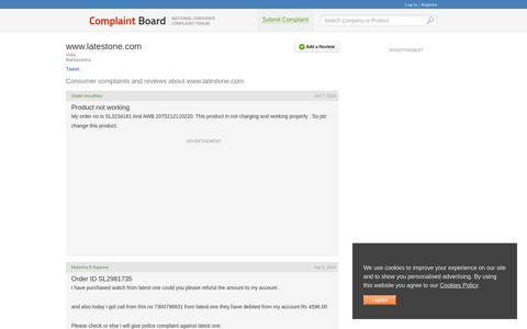 www.latestone.com Complaints