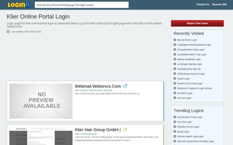 Klier Online Portal Login - Loginii.com