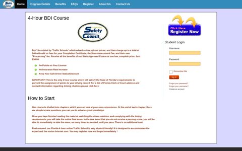 BDI Course - Florida Safety Council