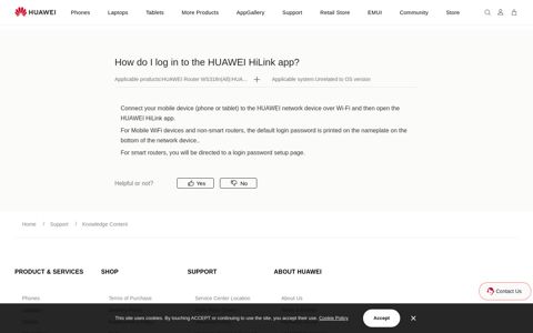 How do I log in to the HUAWEI HiLink app? | HUAWEI Support ...